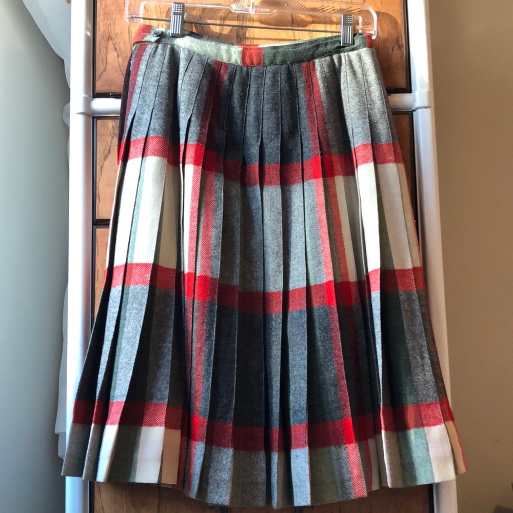 Pendleton reversible vintage pleated wool skirt